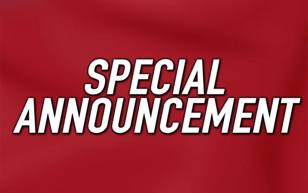 Special Announcement